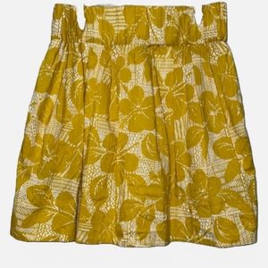 Forever 21 Tropical Floral Pleated Skirt Small